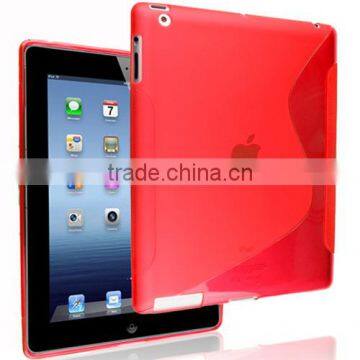 Stylish!!!Ultra thin Transparent S Line TPU Case for iPad 3