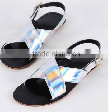 Hot selling stylish flat sandals soft sole flat sandals women with low price XT-DA0733