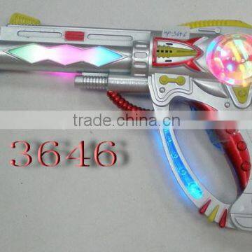 LED Flashing Electronic Gun with Rainbow Transparent Ball