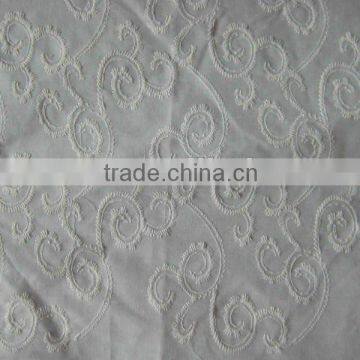 embroidery on cotton gauze ground