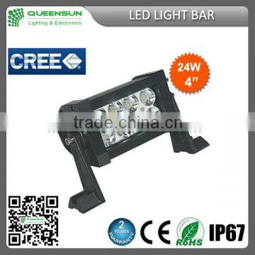 Queensun CREE 24w LED Light Bar for 4WD,UTV,Heavty Duty,Agriculture,Mining and Marine DRLB24