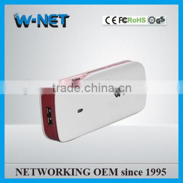 Portable 3g wireless mobile power router with 5200mAh and 150Mbps