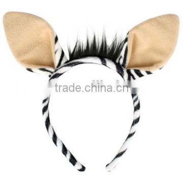 Zebra Headband With Ears Dress Costume Halloween Party Headband H-1523