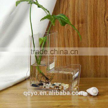 christmas decoration! wholesale transparent fancy acrylic vase QCY-VE-38