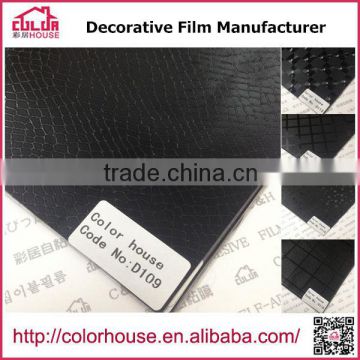 Factory wholesale 3D black car color vinyl film 1.52m/1.22m width