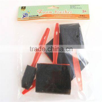 4 Pcs 2015 New Design Plastic Handle Black Foam Brush photo-4