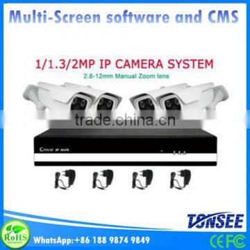 2015 China Hot Selling hd Zoom 1080P 4CH IP Bullet Camera System 4channel Cctv IP NVR Kit photo-3