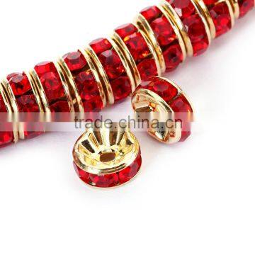 Gold Plated Hyacinth Color #236 Rhinestone Jewelry Rondelle Spacer Beads Variation Color and Size 4mm/6mm/8mm/10mm