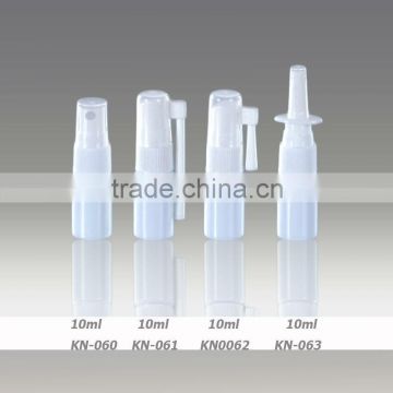 plastic bottle supplier! 10ml sanitizer refill spray bottle for perfume use! Hdpe bottle with nasal spray pump for medical use