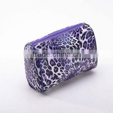 2014 Fashionable pvc Leather Leopard Promotional Cosmetic Bag For Women