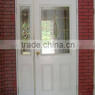 Double Entry Steel Glass Door,popular entry glass door,obscure glass shower doors