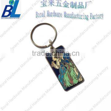 Ancient love story metal key chain with hard enamel