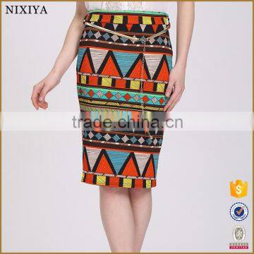 Latest Women Pencil Skirts New Fashion Summer African Print Skirt