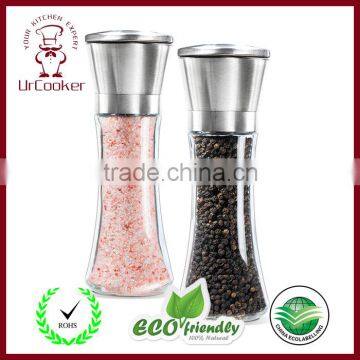 Premium Stainless Steel Salt and Pepper Grinder Set of 2-Brushed Stainless Steel Pepper Mill and Salt Mill