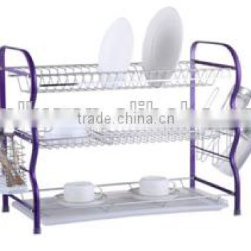 China best 3 tiers dish rack with tray and cutlery holder