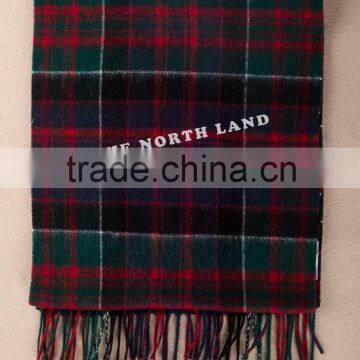 Wool Cashmere Scottish Tartan Scarf