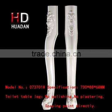 European Style Furniture Plastic Toilet Table Leg 073701# Dressing Table Furniture Leg