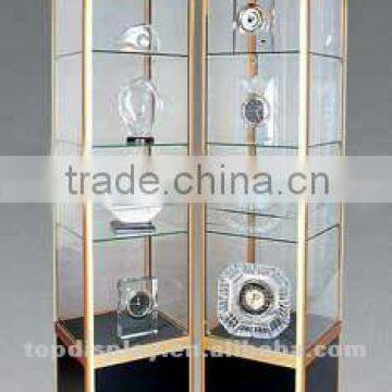 direct manufacture and conbination shape and movable and electric with light of glass display cabinets