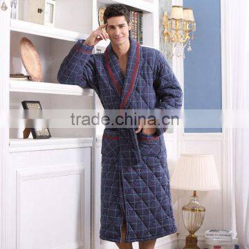 Robe Men Bathrobe Mens Thicken V-Neck Flannel Bathrobes Winter Autumn Casual Long Bathrobes Men Sleepwear Robes photo-2