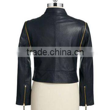 Ladies MOTO Pu Leather Jacket With Removable Zippered Sleeves. photo-2