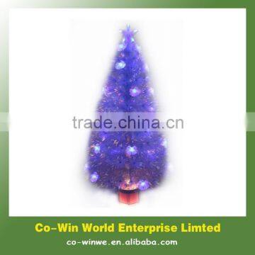 Silver double bells fibre optic christmas tree