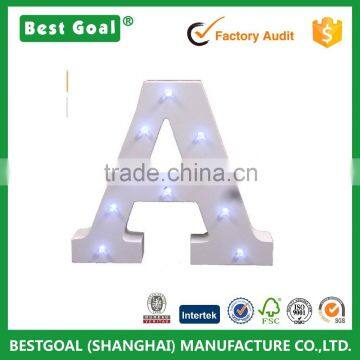 Decorative LED Light Up Wooden Alphabet Letter A with Battery Operated LED Lights                        
                                                Quality Choice