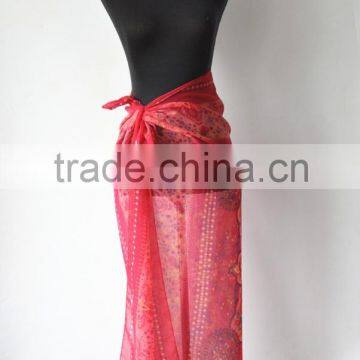 Best Selling Soft Material Custom Printing Polyester Chiffon Beach Sarong photo-2