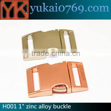 custom logo side release buckles,metal buckles for dog collars,pet collar breakaway buckle