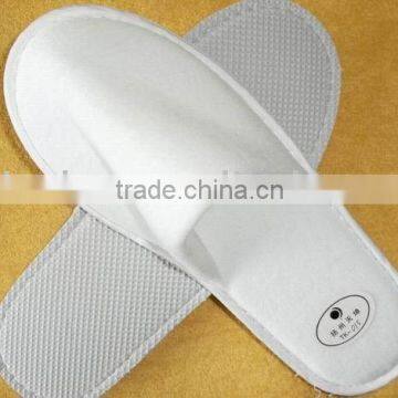 poly velour material hotel slipper