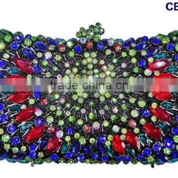 CB0122-4 New hot sell high quality fashion lady small handbag with nice shining stones decorate for party of cluth