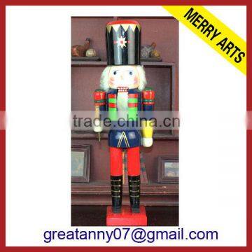 china supplier outdoor decorative 54" custom antique wooden nutcracker