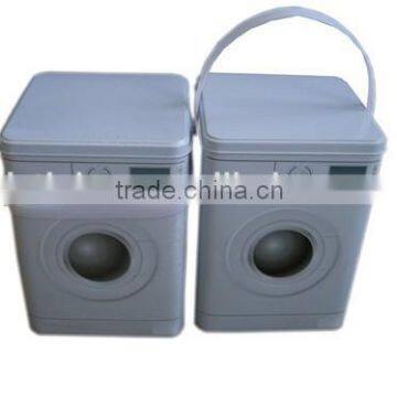 cosmetic tin box,factory tin cans washing box tin ,handle tin can