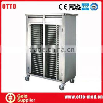 Stainless Steel patient records trolley