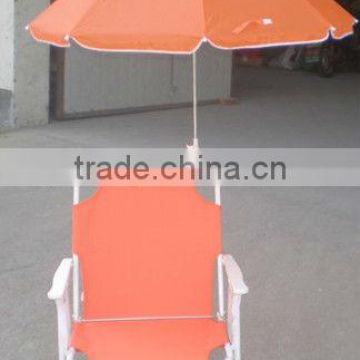 Folding beach chair with umbrella