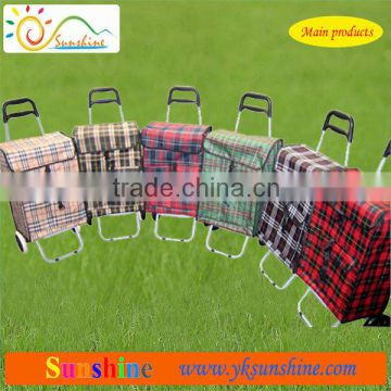 Colorful personal foldable bag for shopping trolleys