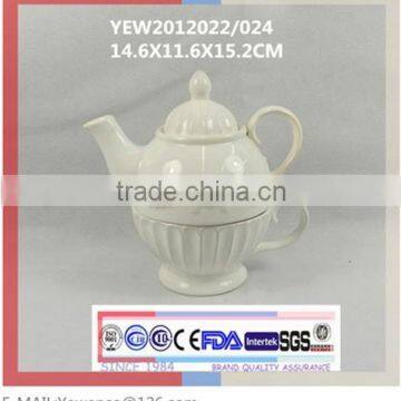 ceramic teapot with cup