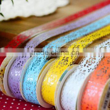 Fabric Lace Roll DIY Decorative Sticky Ribbon Masking Tape Self Adhesive