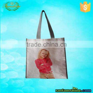 custom recycle laminated pp woven bag for shopping