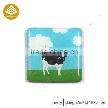 Box packing tarvel souvenier round cute crystal glass magnet fridge wholesale in guangzhou