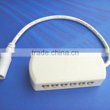 Led Connector for Euro Power Cord 6 Way Stecke Connectors for Linear Lights photo-2