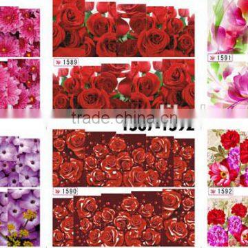 2016 Beauty Flowers Nail water sticker 3D decal nail sticker