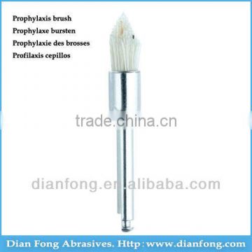 R7Dw White RA Shank Low Speed End Brush Bristle Prophy Brush Dental Brush