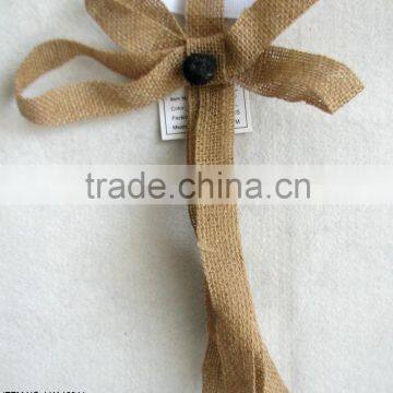 Handmade Artificial Flowers Burlap Butterfly Christmas Decorations Ornament photo-2