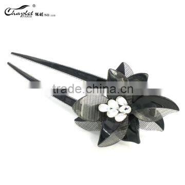 Real Nice hot selling fancy hair accessories for women flower fashion hair forks