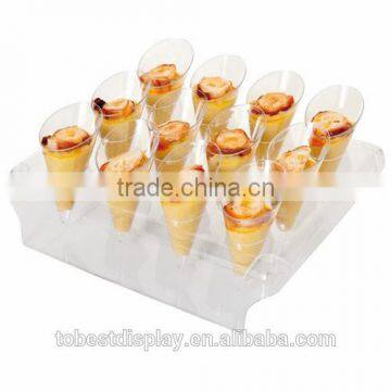 Any design available luxury clear exhibition acrylic ice cream cone display case shenzhen factory