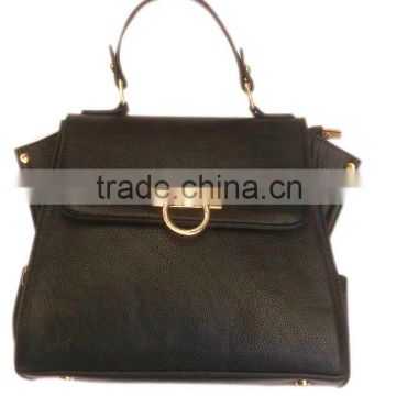 Elegant plain PU handbag