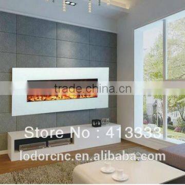 indoor tempered glass fireplace wall decor