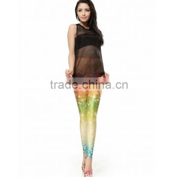 2014 cheap colorful sexy women thick custom made nylon leggings