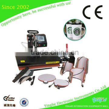 Hot Sale ! Guangzhou YH-J29 8 in 1 Combo Heat Press Machine