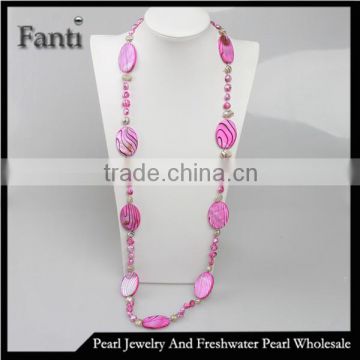 Modern pearl necklace design/fresh water pearl necklace